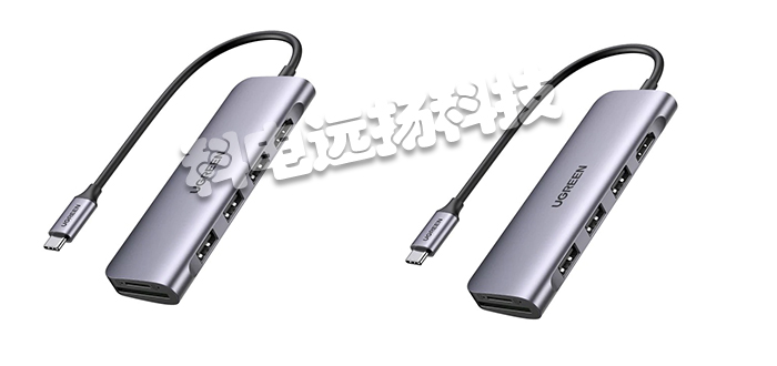 綠聯(lián)集線器,加拿大集線器,6合1 4K HDMI USB C集線器,加拿大UGREEN